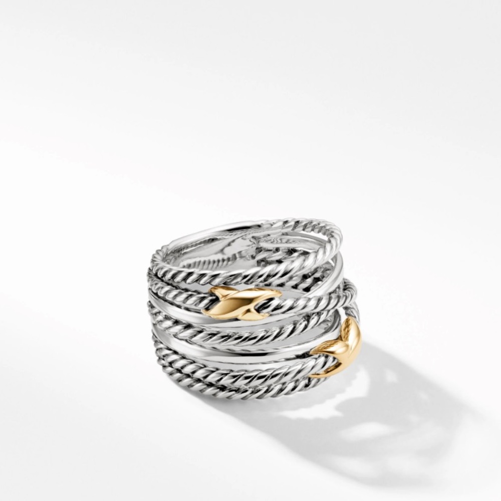 David Yurman Double X Crossover Ring Sz.8